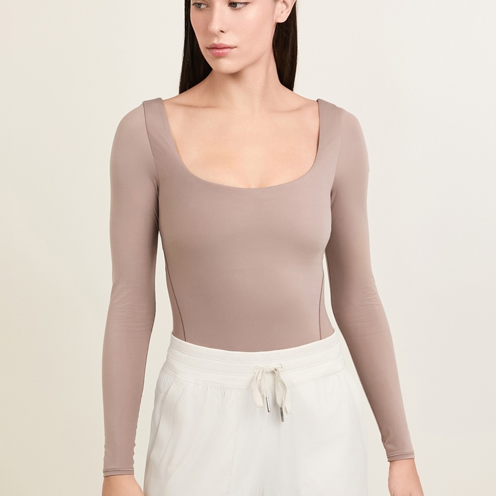 Lululemon Wundermost Ultra-Soft Nulu Square-Neck Long-Sleeve Bodysuit Plus Size